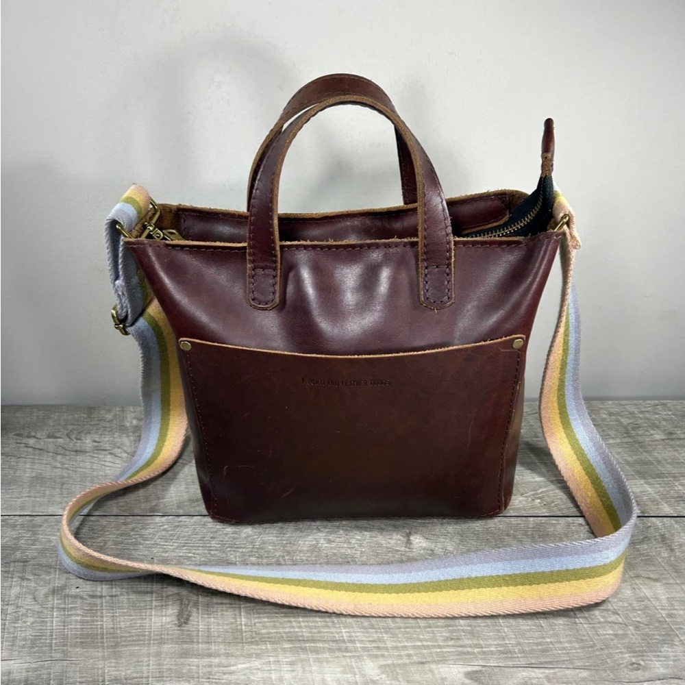 Portland Leather Goods Shoulder Yoga Shopper Shopping Tote Purse HandBag Bag